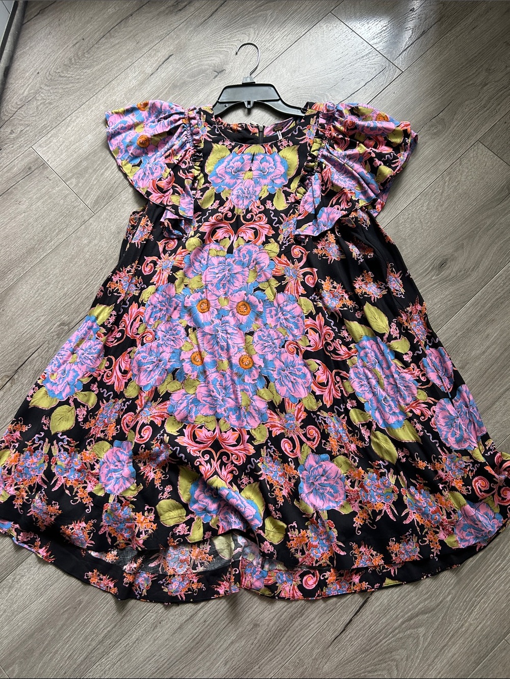 🩵💜Free People Yara Printed Mini Dress in “Twilight Combo"